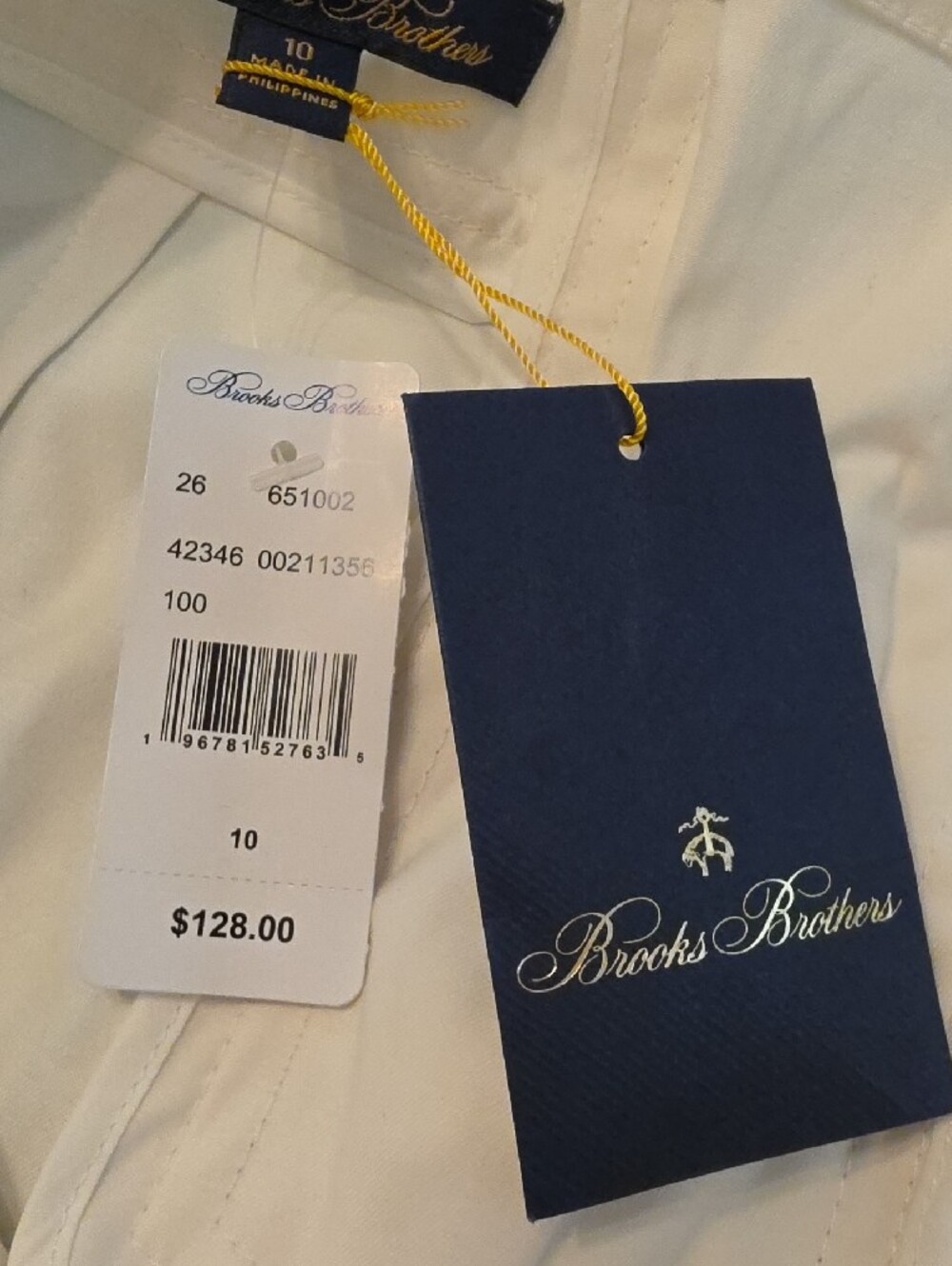 Brooks Brothers White Button-Front Bermuda Shorts - Picture 9 of 14